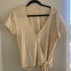 Madewell cream short sleeve top